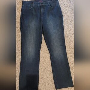 NYDJ Women's Dark Blue Straight  Jeans